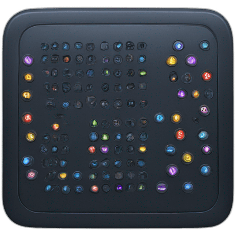 futuristic dark Personal Cloaking Device pad with buttons and switchers emoji