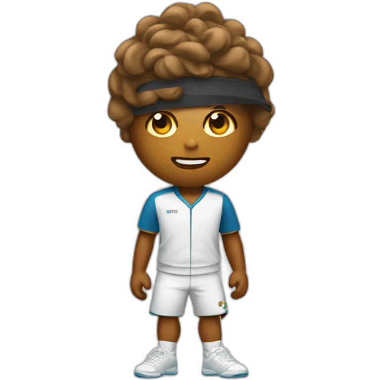 Poop emoji in tennis uniform emoji