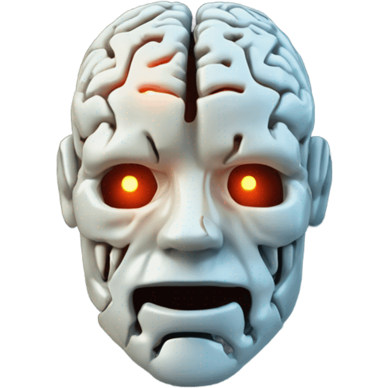 Brain with cybernetics components emoji