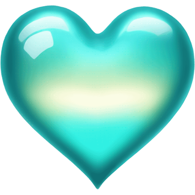 Shiny Aqua heart emoji