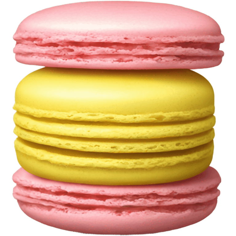 Realistic one yellow macaron  emoji