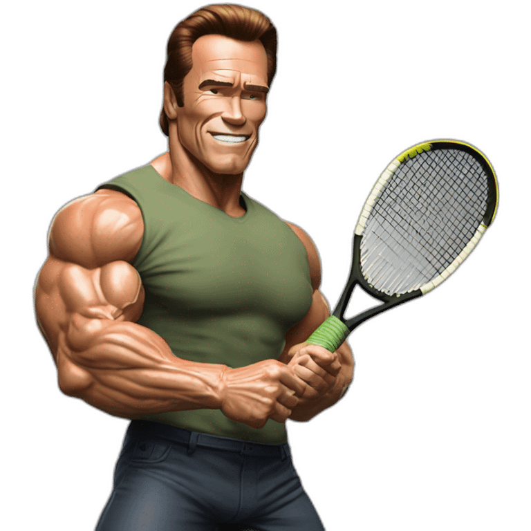 Arnold Schwarzenegger jugando al pádel emoji