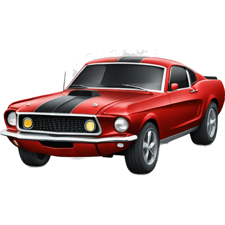 Car red mustang  emoji