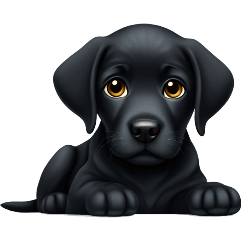 Black Labrador puppy emoji