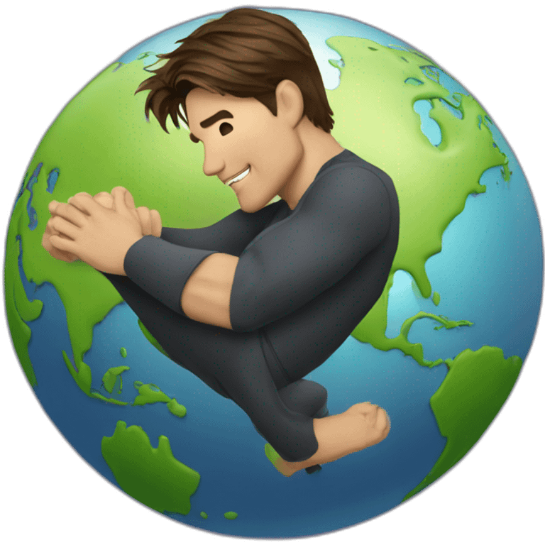 tom cruise hugs the earth emoji