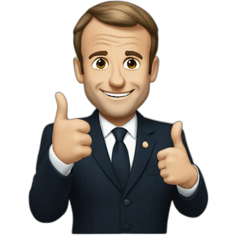 emmanuel macron thumbs up emoji