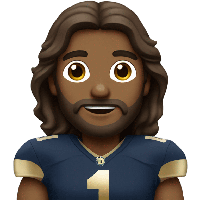 Jesus in Notre dame jersey  emoji