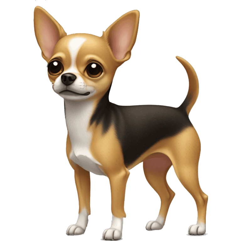 Chihuahua dog standing side profile emoji