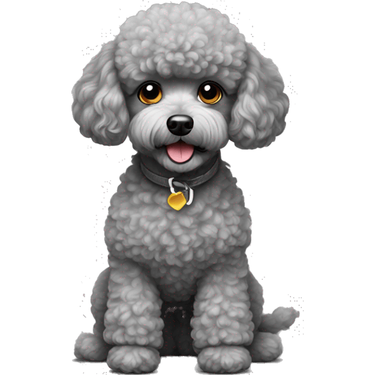 Toy poodle grey emoji