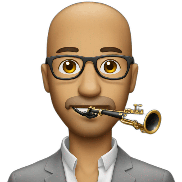 man spanish glasses saxophone emoji