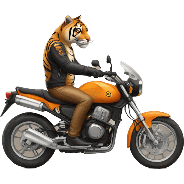 moto with tiger  emoji