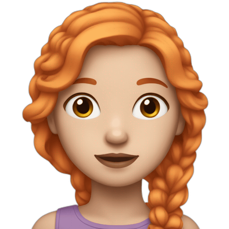 Girl with white skin and ginger hair emoji