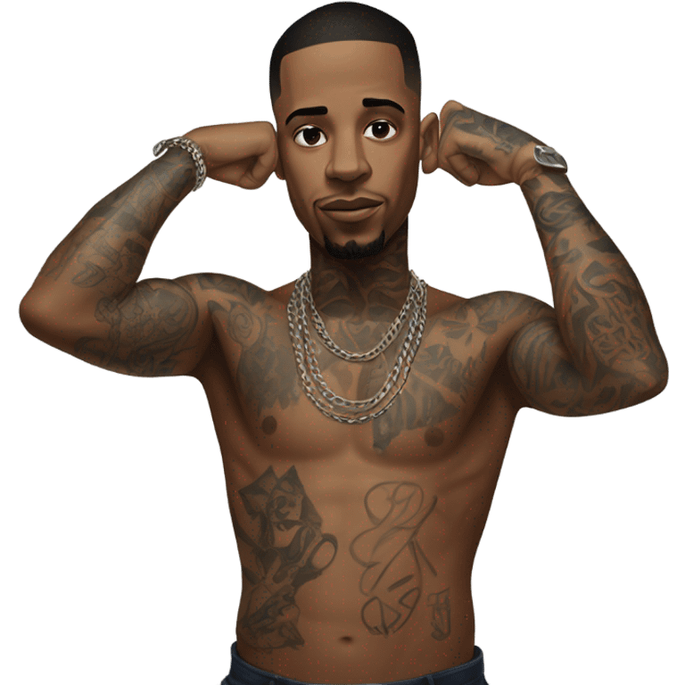 RAPPER NEUTRO SHORTY WITH ALL HIS TATTOS  emoji