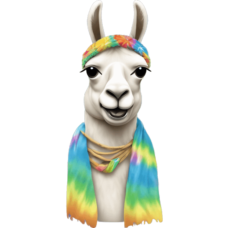 tie die hippie lama peace sign emoji