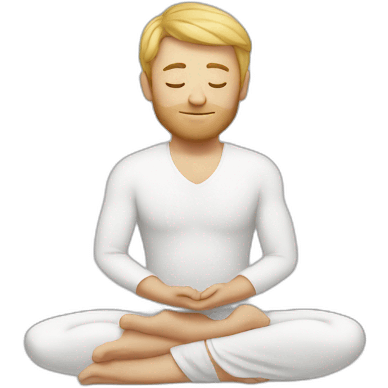 white men yoga emoji