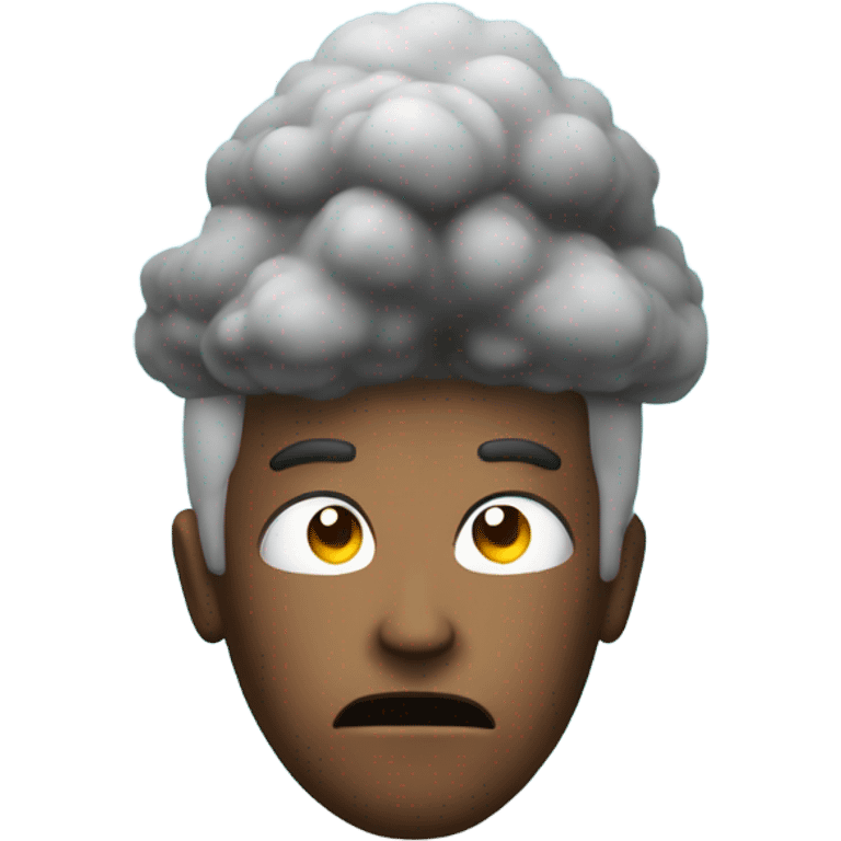 male head with nuclear explosion behind it emoji