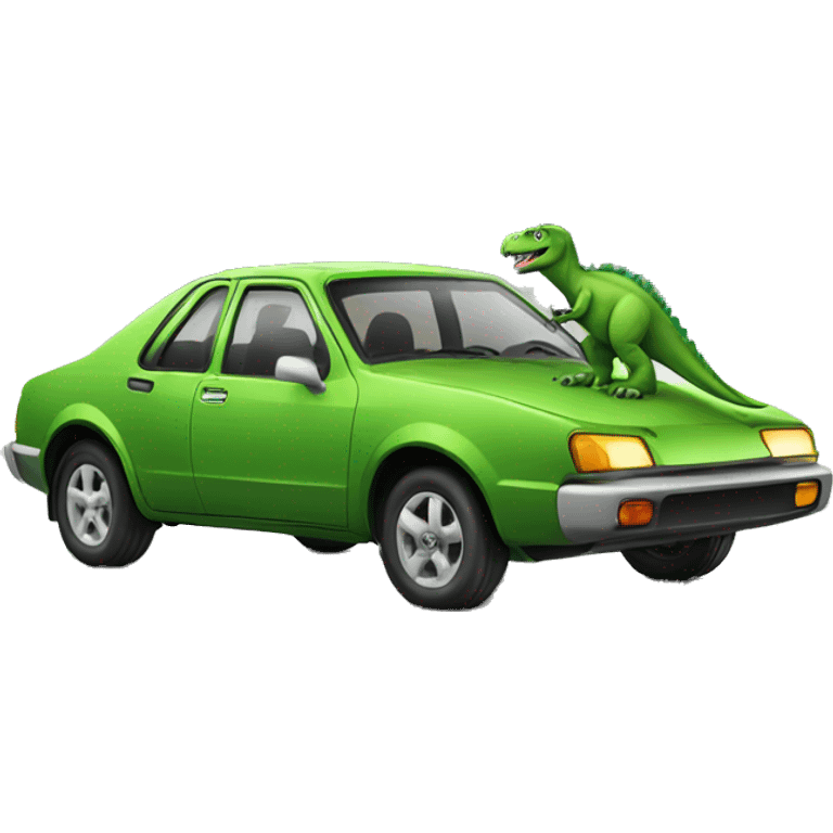 dino on car emoji