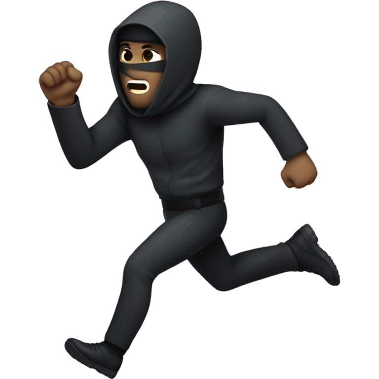 stealth man running emoji