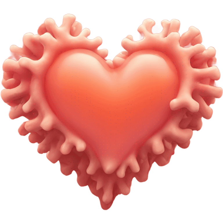 Coral coloured heart emoji