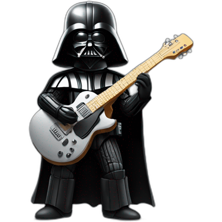 Darth vader playing guitar emoji