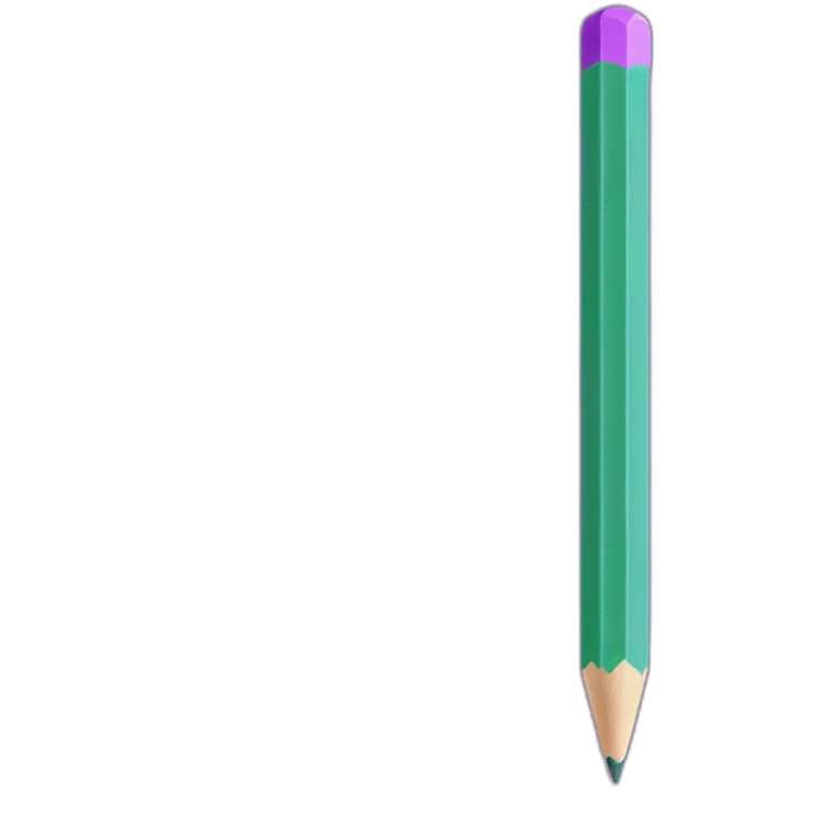 purple pencil in diagonal emoji