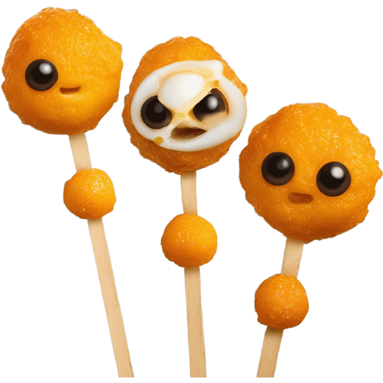 Kwek kwek on a stick emoji