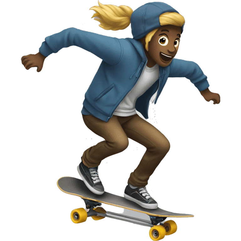 person riding a skateboard emoji