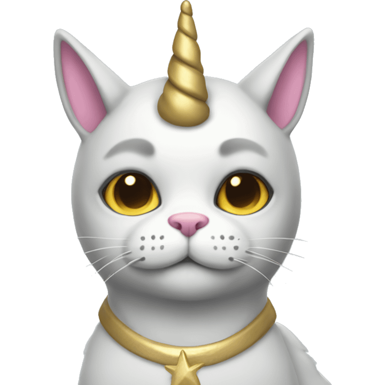 Cat wearing a unicorn costume emoji