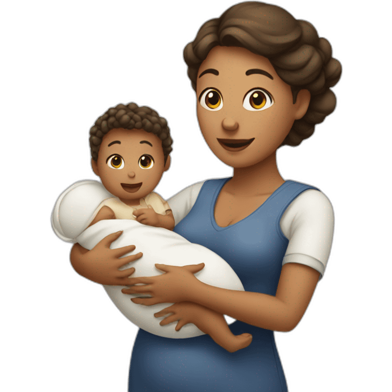 Woman delivering baby emoji