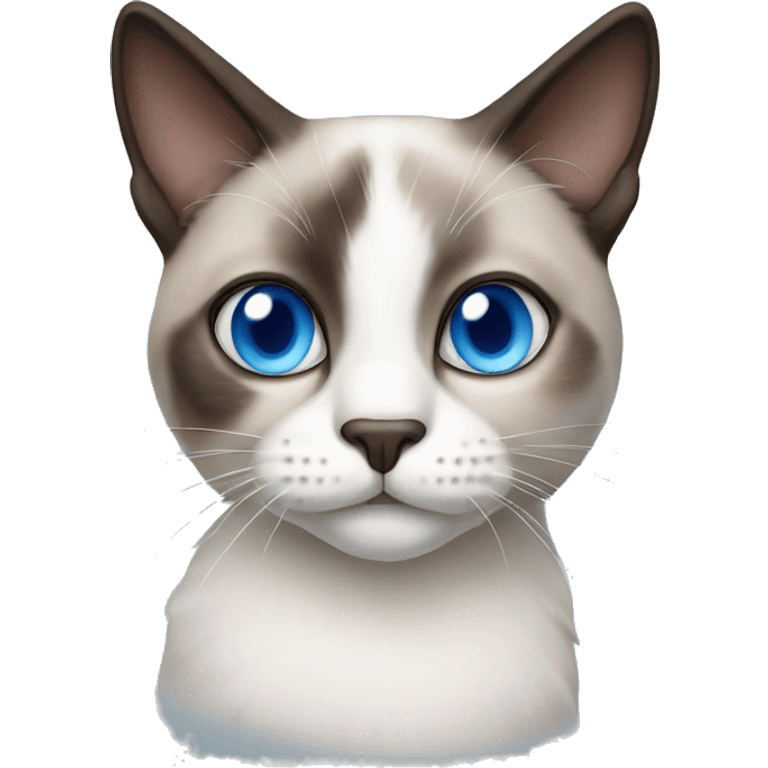 snowshoe cat blue eyes emoji