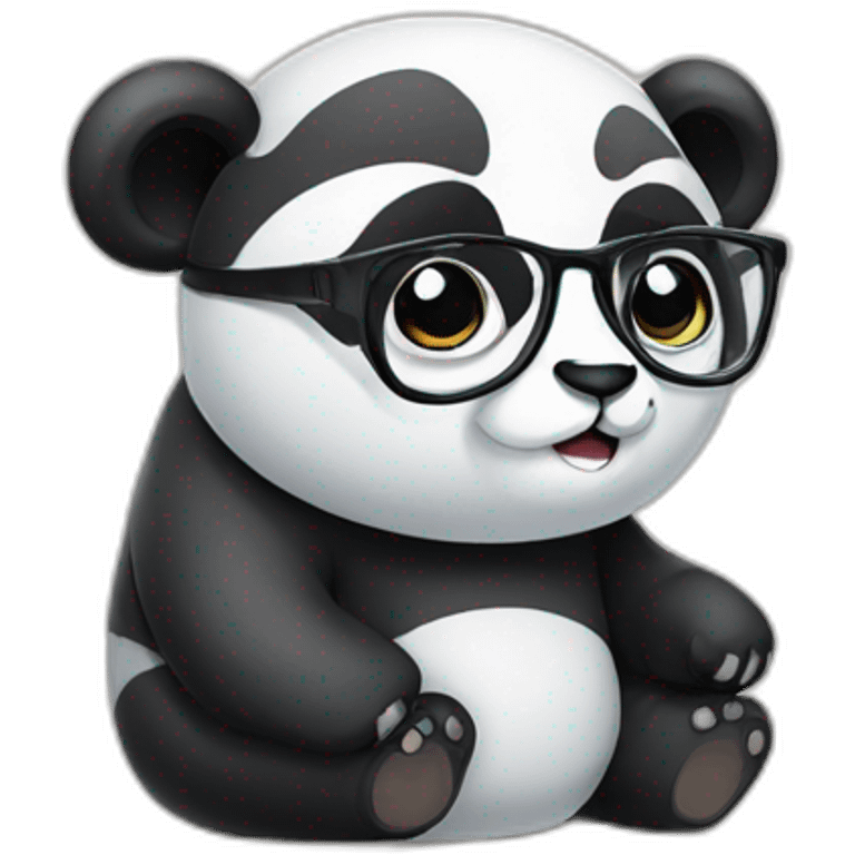 Panda with specs emoji