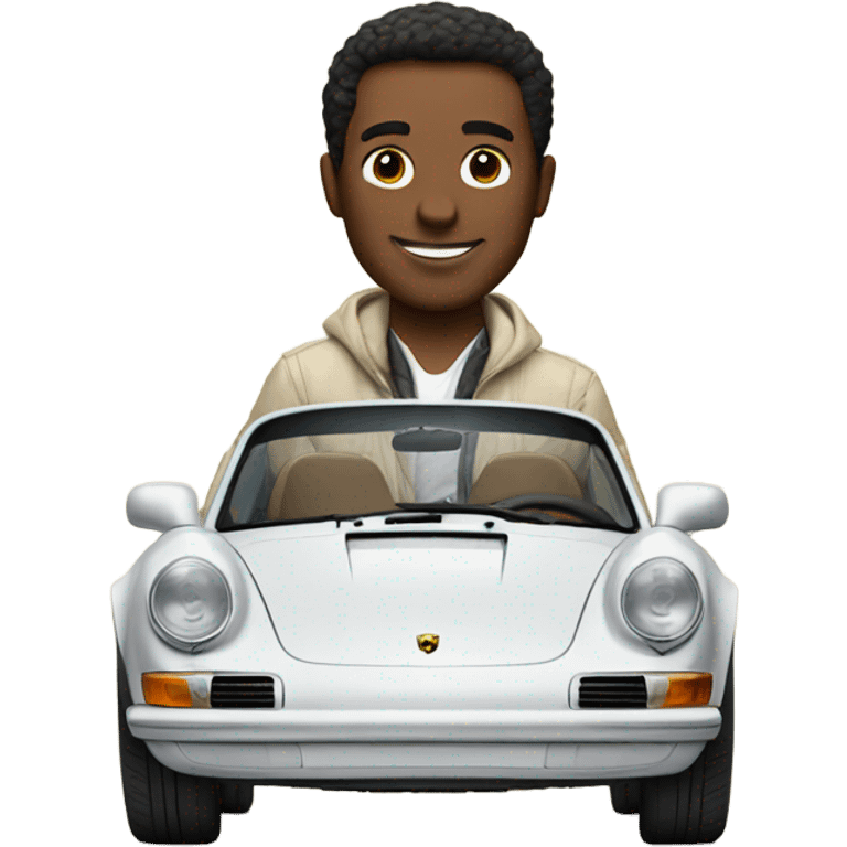 Guy on a Porsche emoji