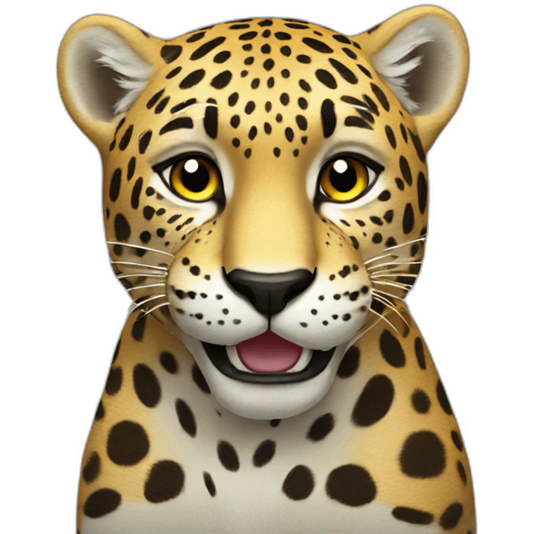 Happy jaguar emoji