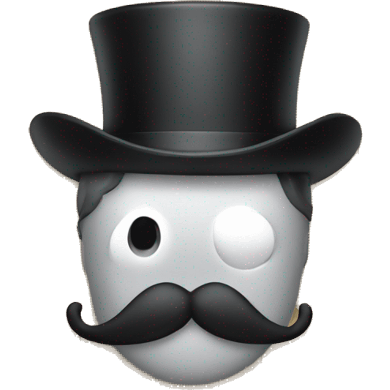 Tophat on a cabin with a mustache emoji