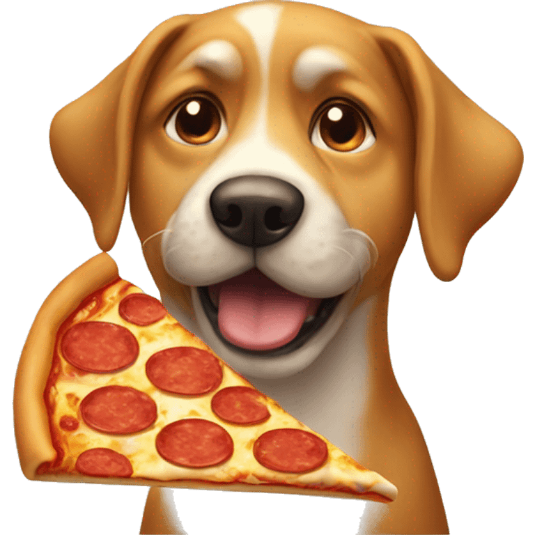 Dog whit pizza emoji