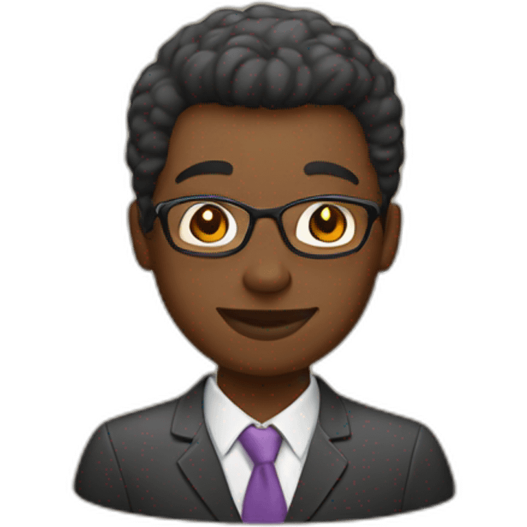 African American teaching in person emoji