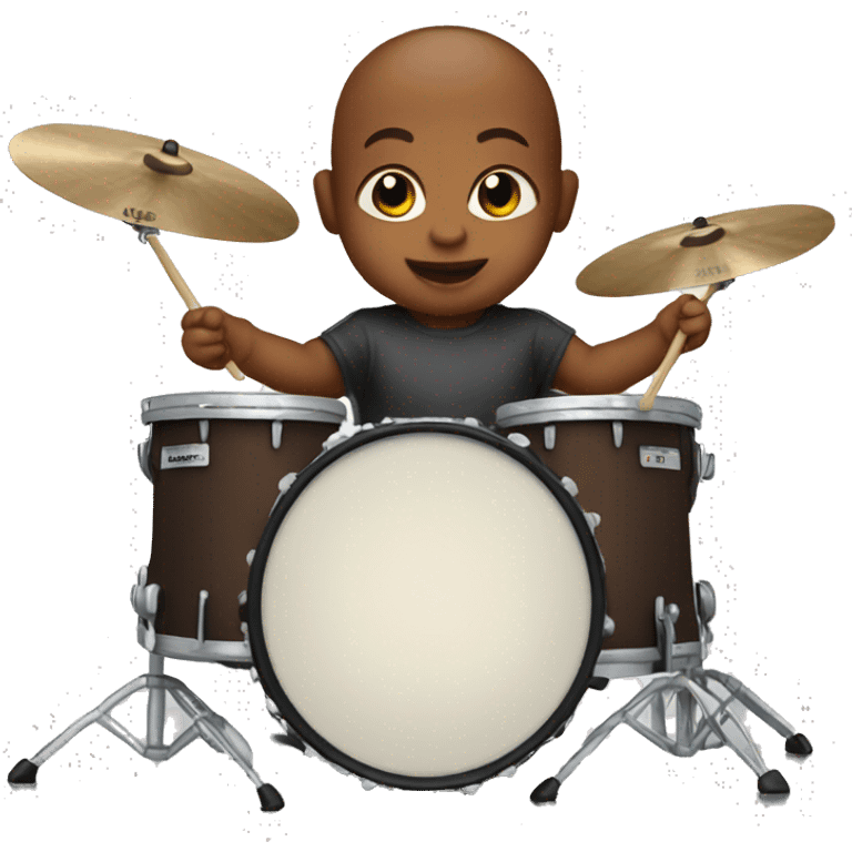 Baby playing drums emoji