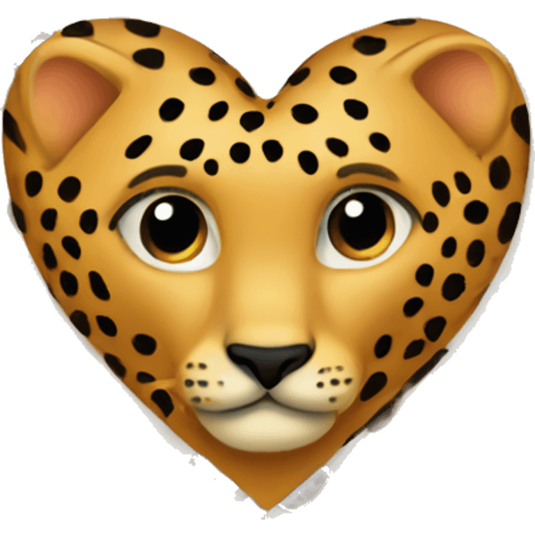 heart with cheetah print emoji