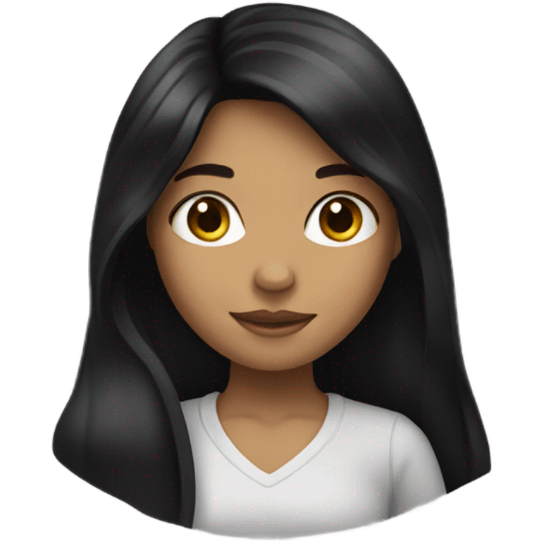 Girl with black hair emoji