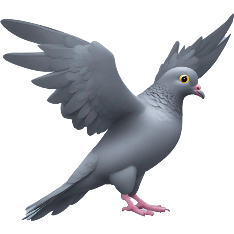 Giant pigeon with small running legs emoji