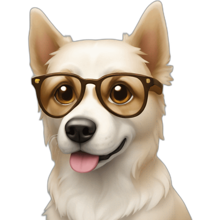 Chien avec des lunettes de soleil  emoji