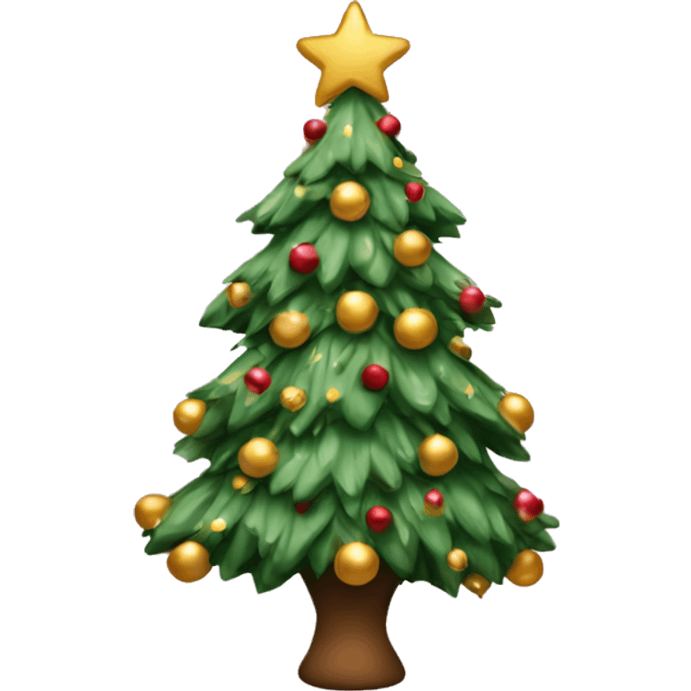 Coquette Christmas tree emoji