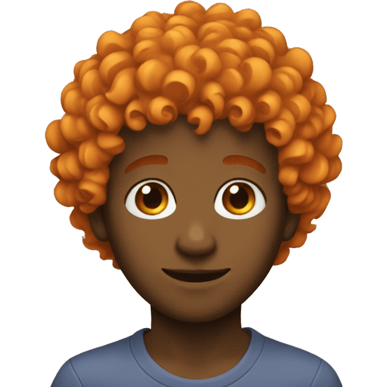 Orange Boy Curly Hair  emoji