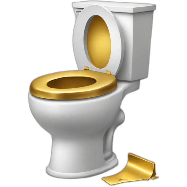 Broken golden toilet emoji