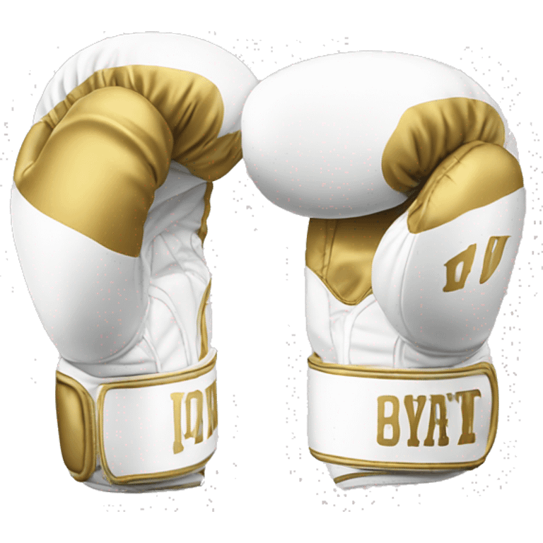 White and gold boxing gloves emoji