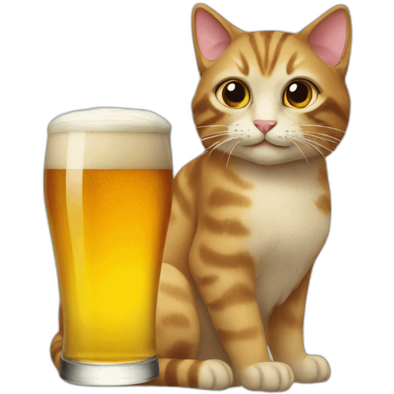 Cat-beer emoji