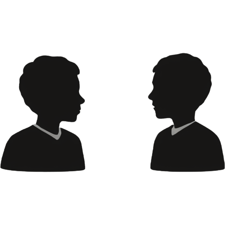 two persons silhouettes emoji