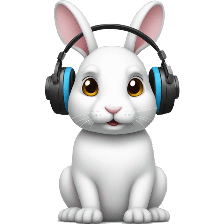 rabbit with headphones emoji