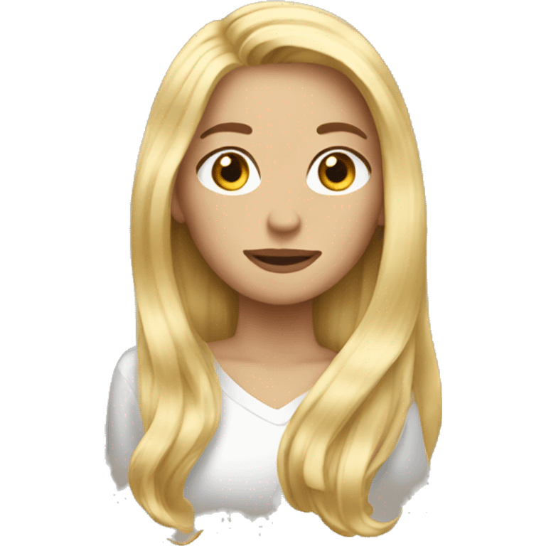 Long blonde hair  emoji