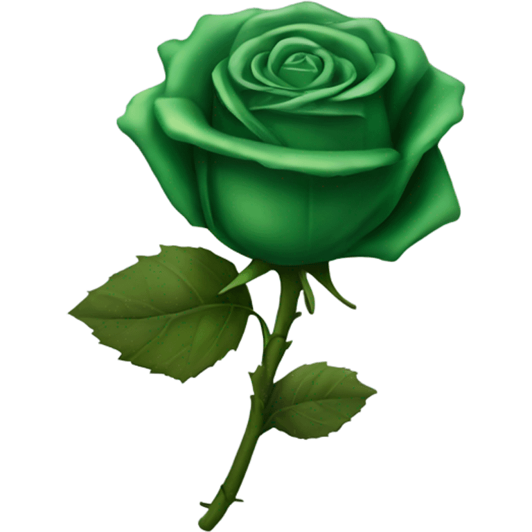 Fallen green rose emoji